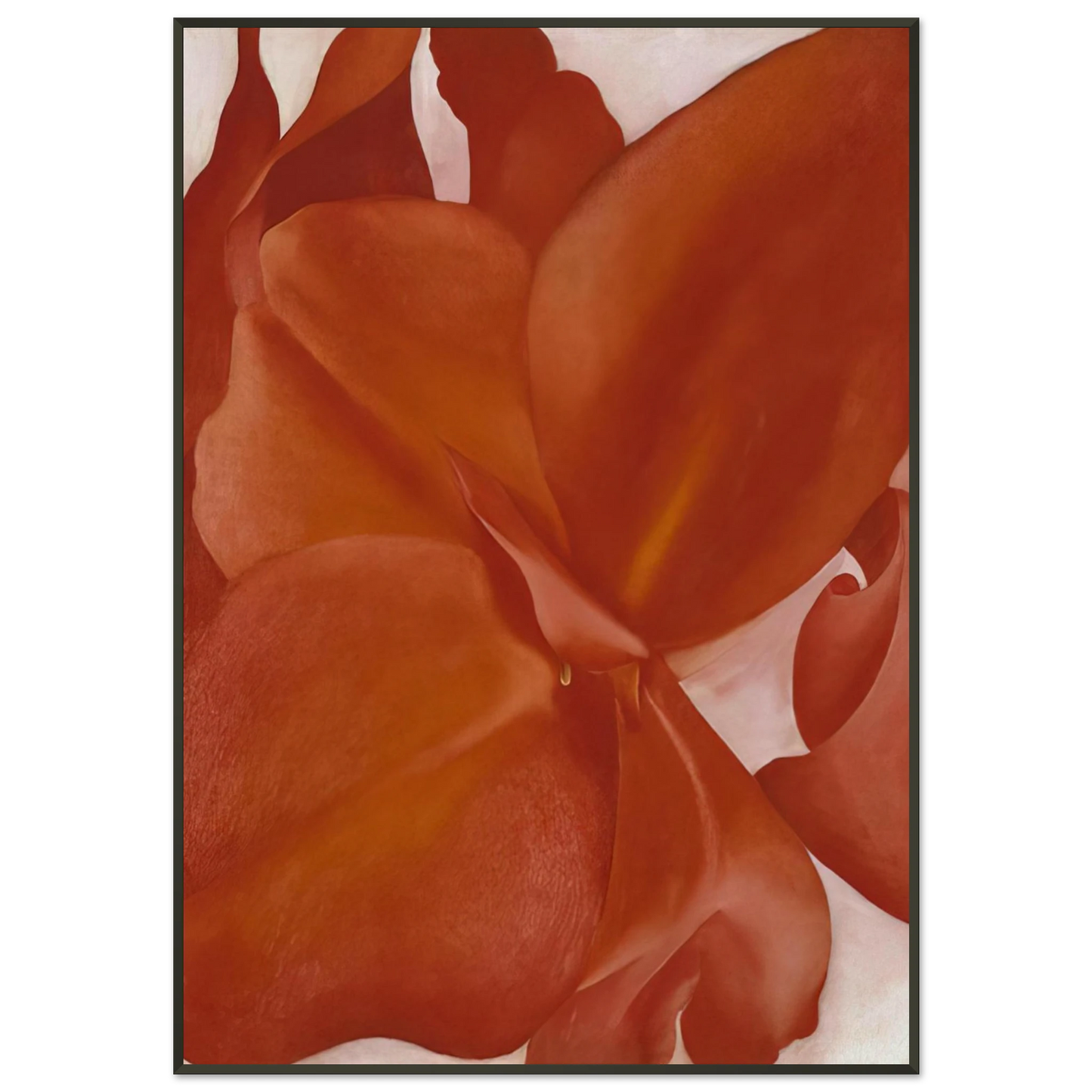 Georgia OKeeffe  Red Cannas Framed Art Print  - Aluminum Frame - 21x29.7 cm / 8x12"