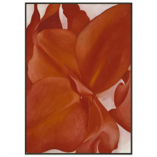 Georgia OKeeffe  Red Cannas Framed Art Print  - Aluminum Frame - 21x29.7 cm / 8x12"