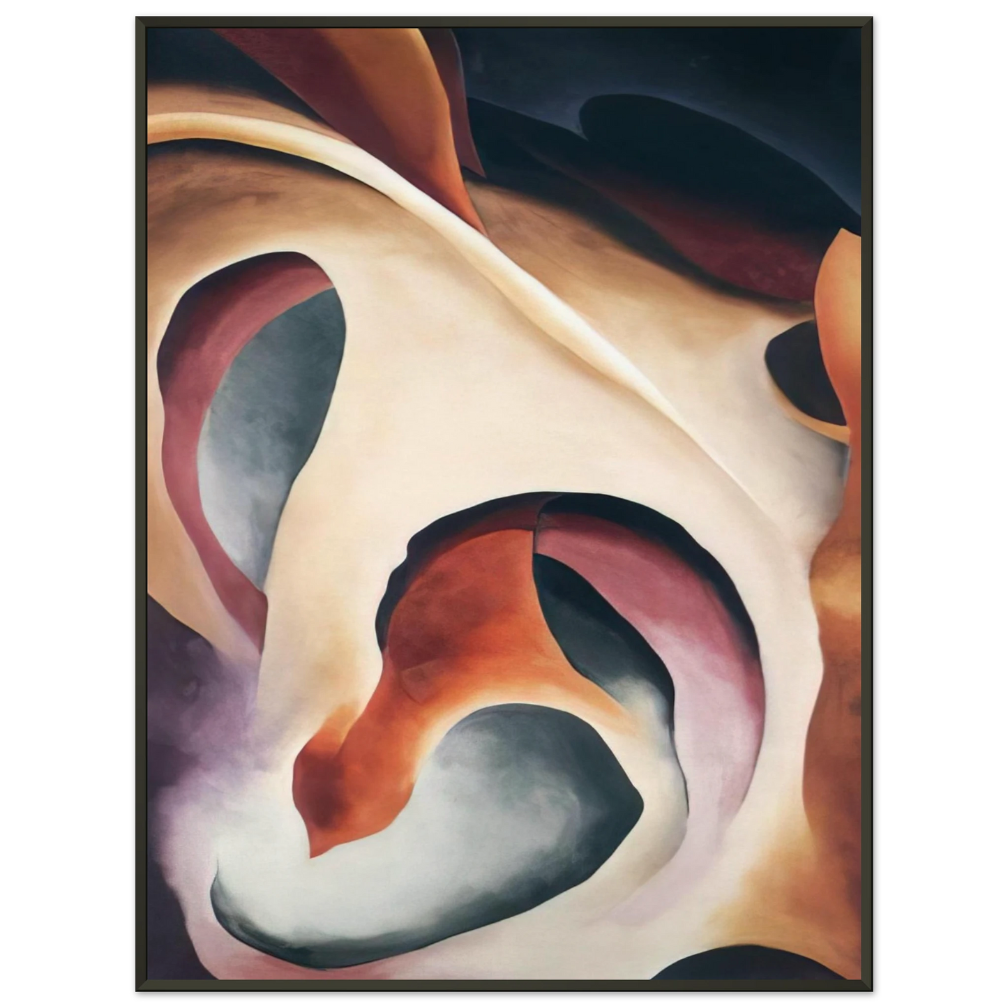 Georgia OKeeffe  Leaf Motif 2 Framed Art Print  - Aluminum Frame - 60x80 cm / 24x32 inches