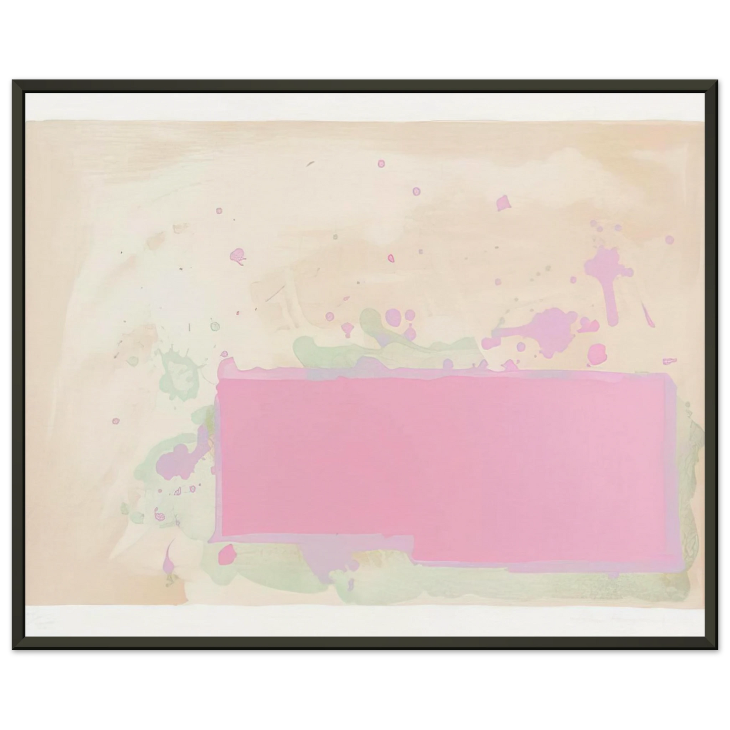 John Hoyland  OrangePinkGreen  1971 Framed Art Print  - Aluminum Frame - 40x50 cm / 16x20 inches