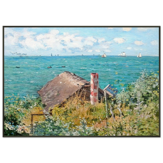 claude monet  The Cabin at SaintAdresse Framed Art Print  - Aluminum Frame - 21x29.7 cm / 8x12"