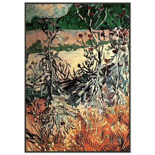 Vincent van Gogh  Thistles Framed Art Print  - Aluminum Frame - 21x29.7 cm / 8x12"
