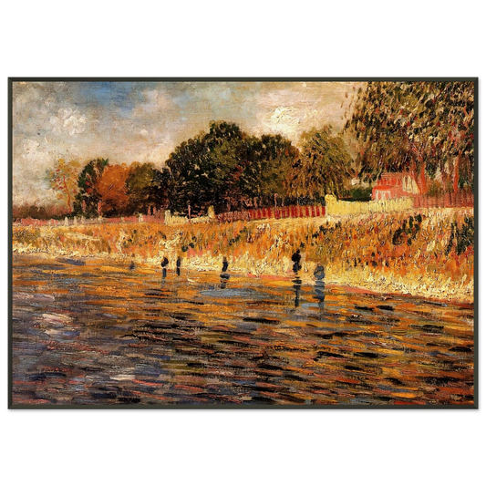Vincent van Gogh  The Banks of the Seine Framed Art Print  - Aluminum Frame - 21x29.7 cm / 8x12"