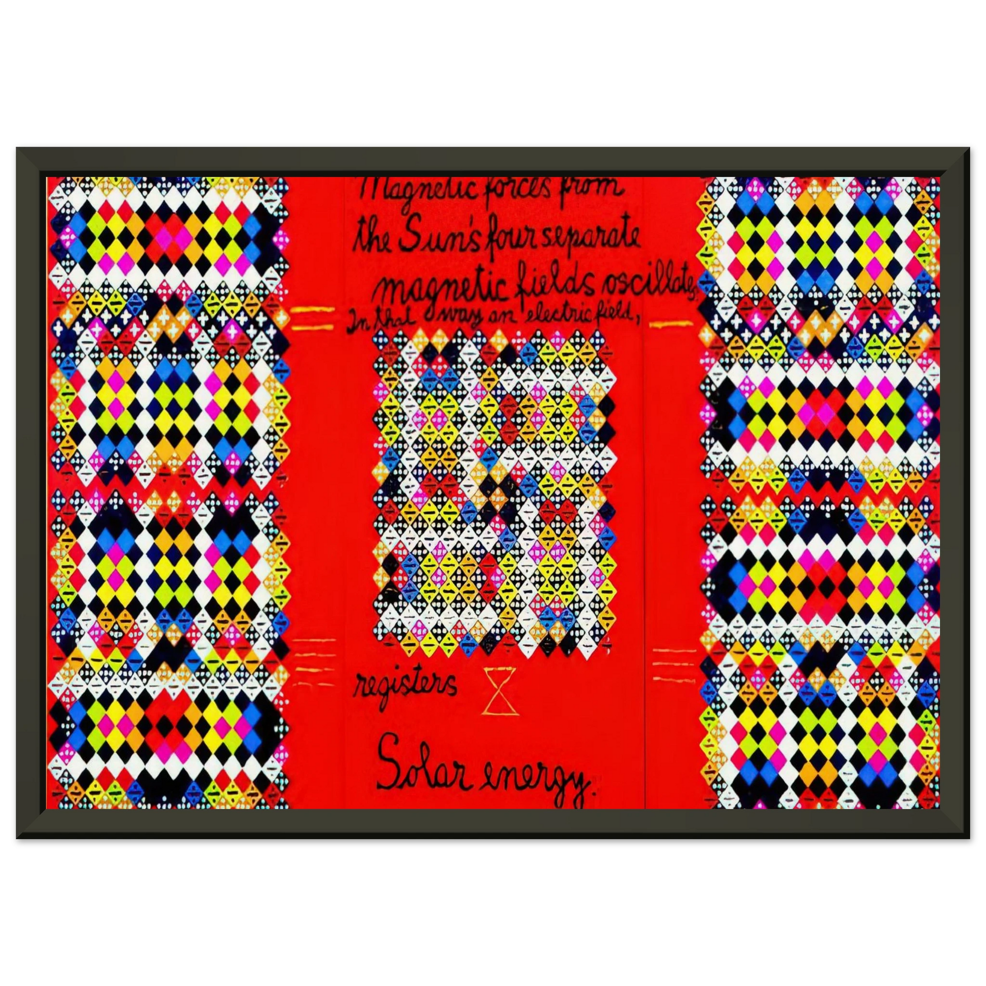 Alfred Jensen  Solar Energy Optics  1975 Framed Art Print  - Aluminum Frame - 40x50 cm / 16x20 inches