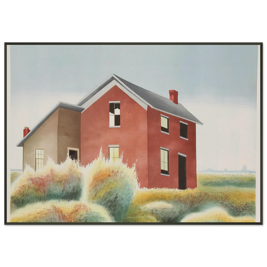 Clarence Holbrook Carter  Homestead  1979 Framed Art Print  - Aluminum Frame - 21x29.7 cm / 8x12"