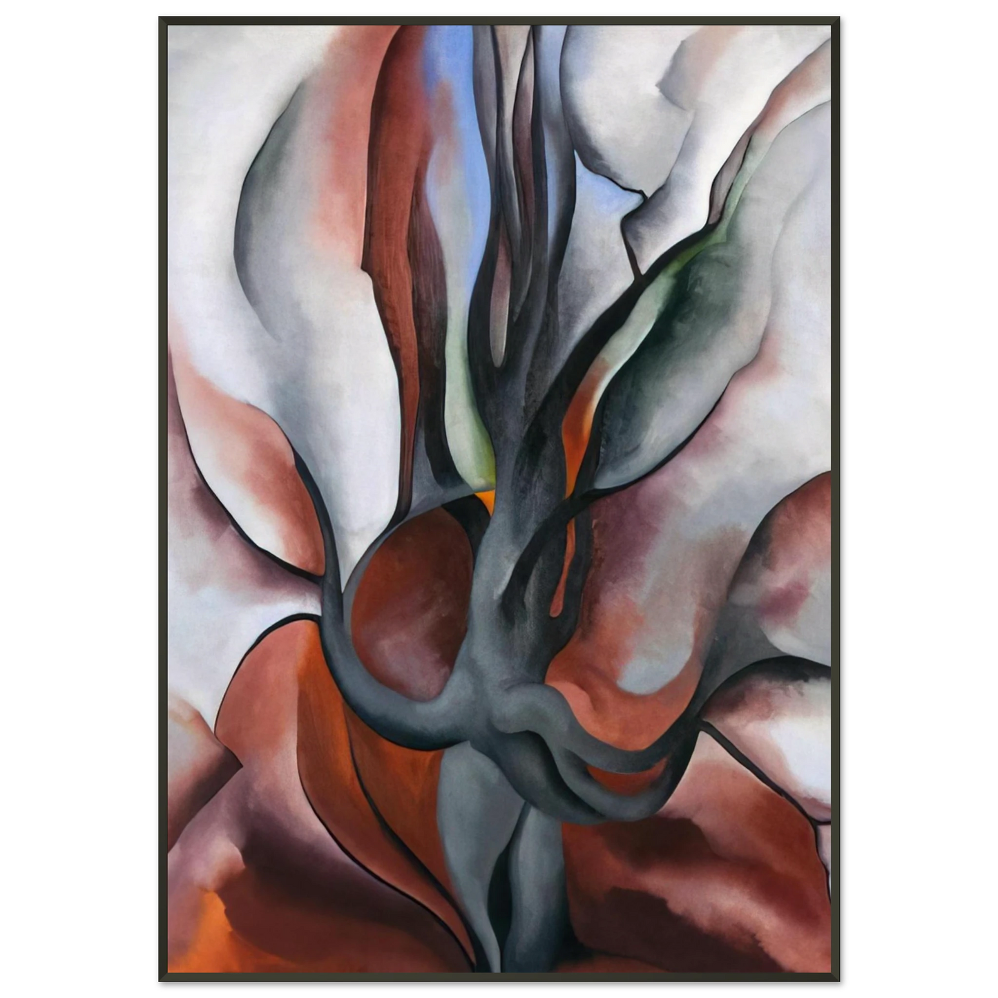 Georgia OKeeffe  Autumn Trees  The Maple Framed Art Print  - Aluminum Frame - 21x29.7 cm / 8x12"