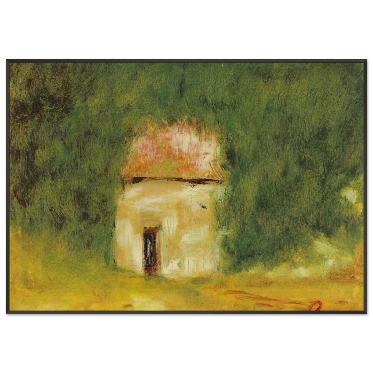 PierreAuguste Renoir  The Little House Framed Art Print  - Aluminum Frame - 21x29.7 cm / 8x12"