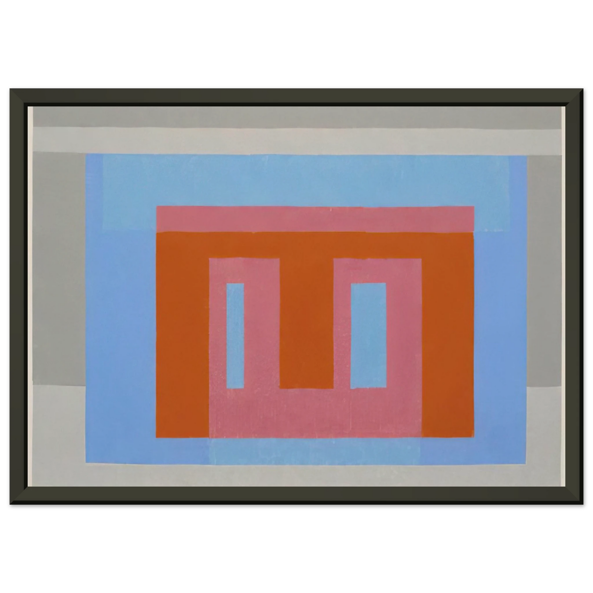 Josef Albers  ADOBE VARIANT LUMINOUS DAY 1952 Framed Art Print  - Aluminum Frame - 70x100 cm / 28x40 inches