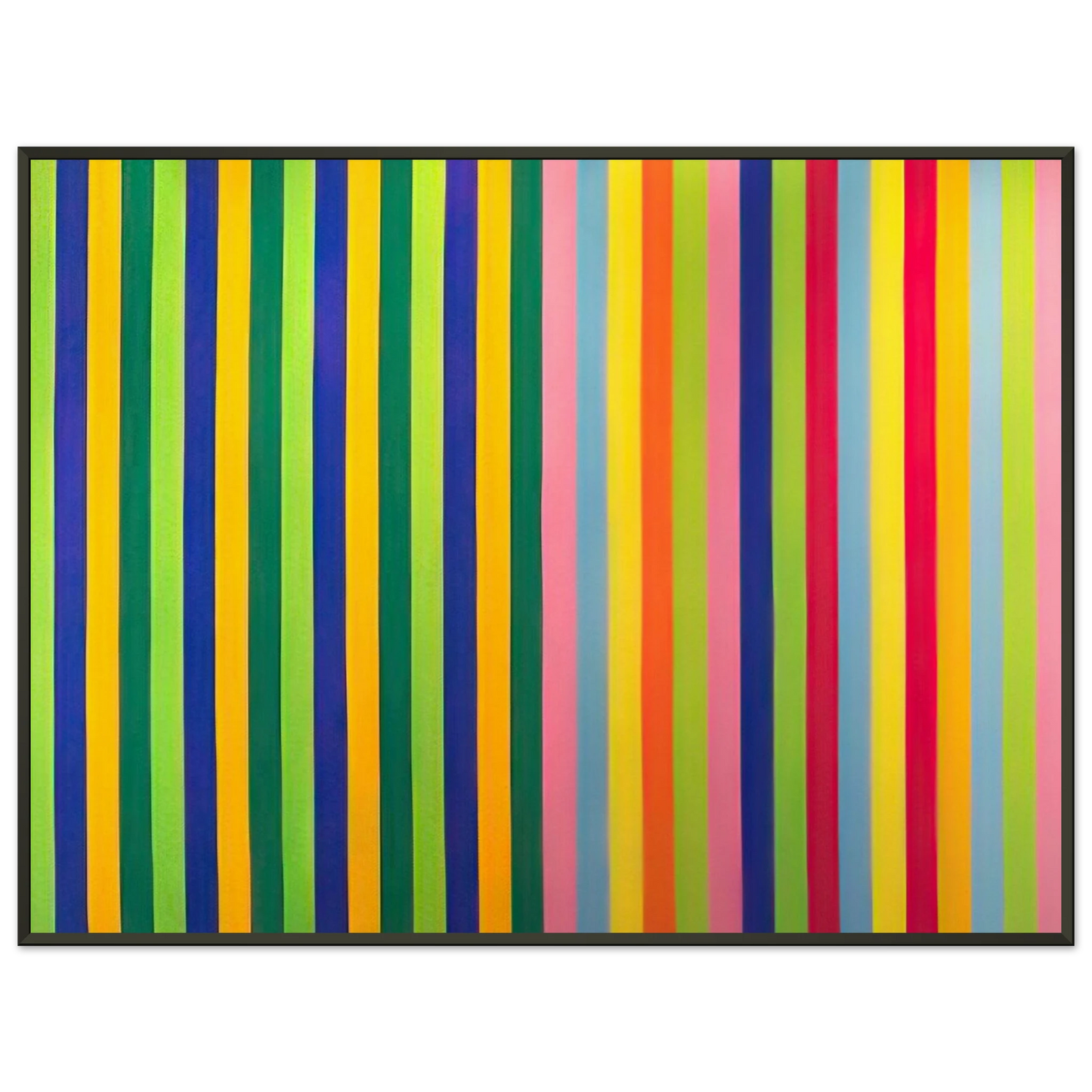 Gene Davis  Solar Skin  1964 Framed Art Print  - Aluminum Frame - 70x100 cm / 28x40 inches