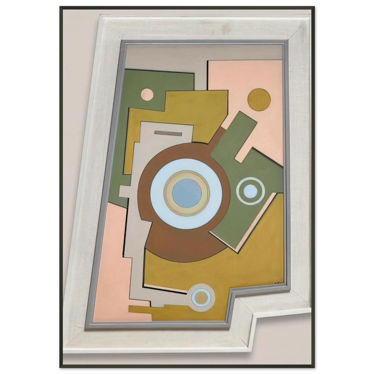Carmelo Arden Quin  Blue Circle  1947 Framed Art Print  - Aluminum Frame - 21x29.7 cm / 8x12"
