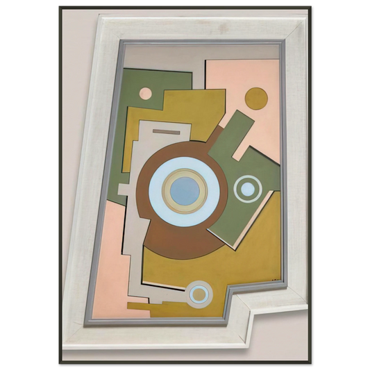 Carmelo Arden Quin  Blue Circle  1947 Framed Art Print  - Aluminum Frame - 21x29.7 cm / 8x12"