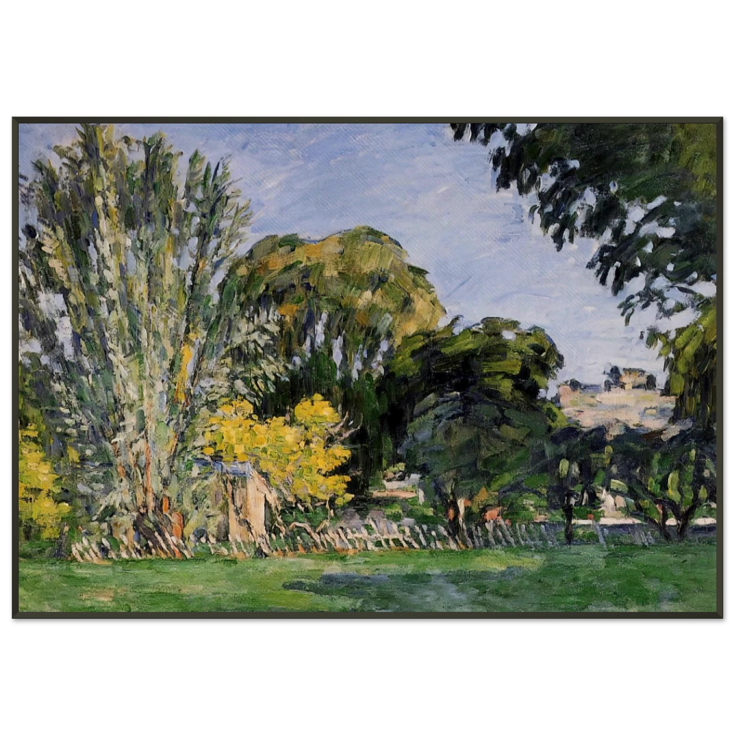 Paul Cezanne  The Trees of Jas de Bouffan Framed Art Print  - Aluminum Frame - 21x29.7 cm / 8x12"