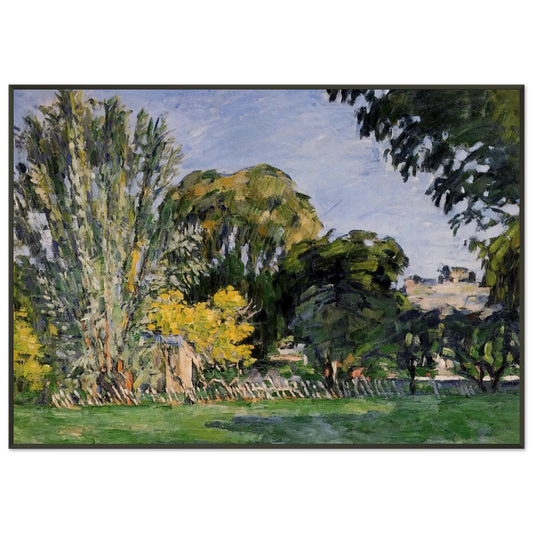 Paul Cezanne  The Trees of Jas de Bouffan Framed Art Print  - Aluminum Frame - 21x29.7 cm / 8x12"