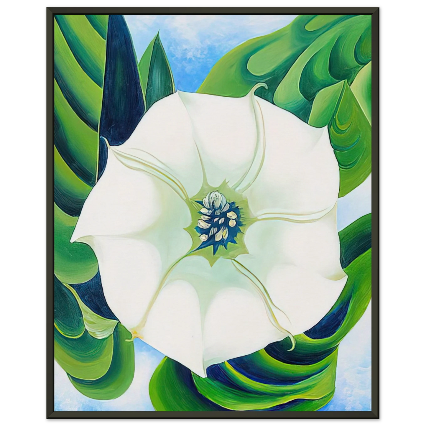 Georgia OKeeffe  Jimson Weed Framed Art Print  - Aluminum Frame - 40x50 cm / 16x20 inches