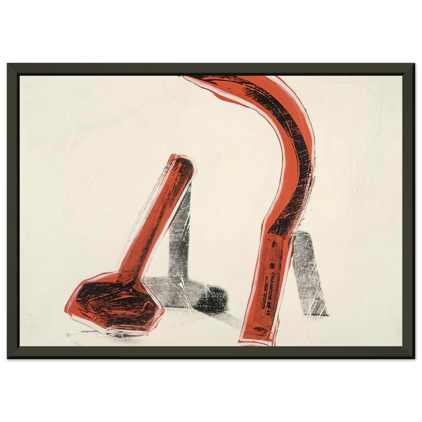 Andy Warhol  Hammer and Sickle Framed Art Print  - Aluminum Frame - 60x80 cm / 24x32 inches
