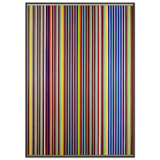 Gene Davis  Untitled P280  1967 Framed Art Print  - Aluminum Frame - 21x29.7 cm / 8x12"