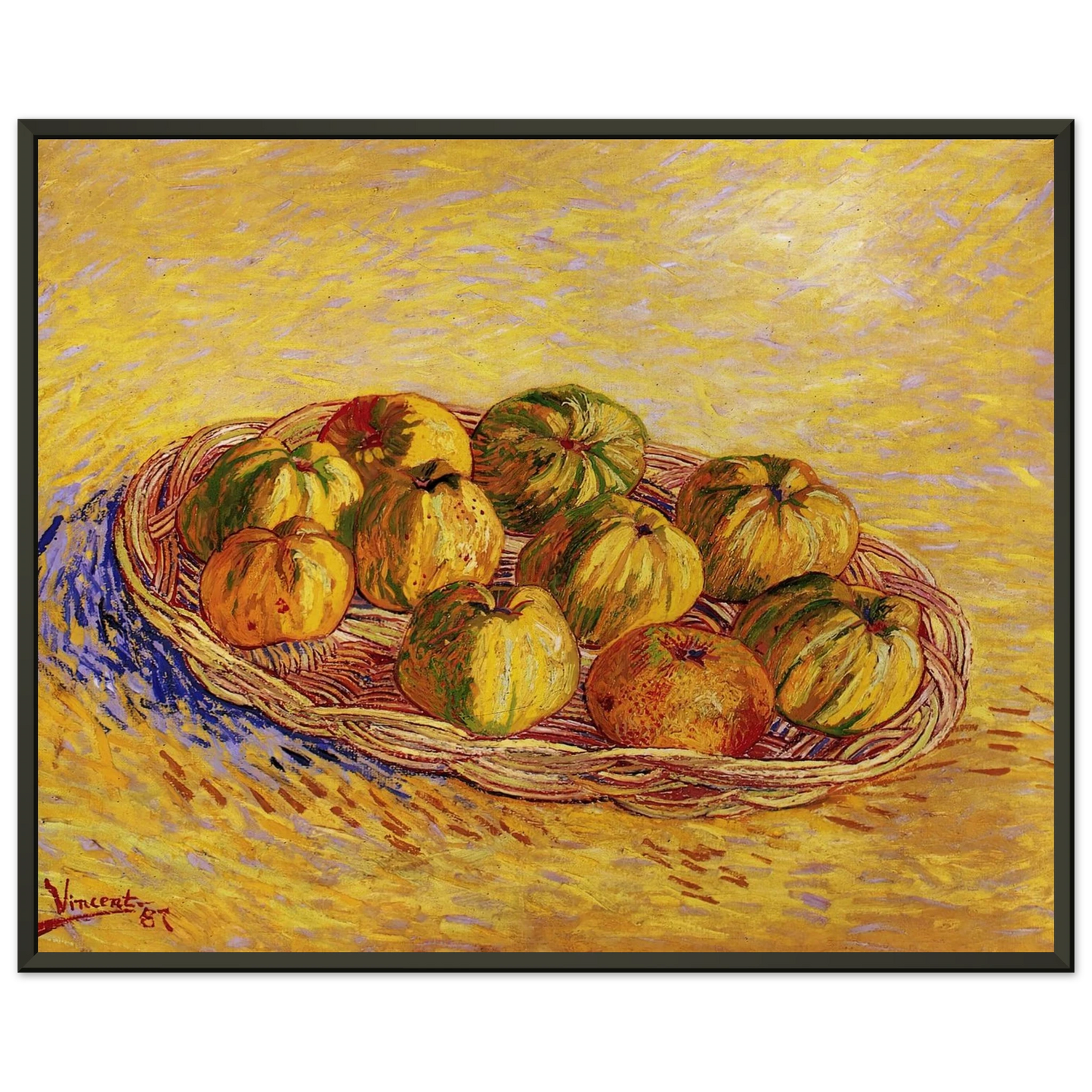 Vincent van Gogh  Still Life with Basket of Apples Framed Art Print  - Aluminum Frame - 60x80 cm / 24x32 inches