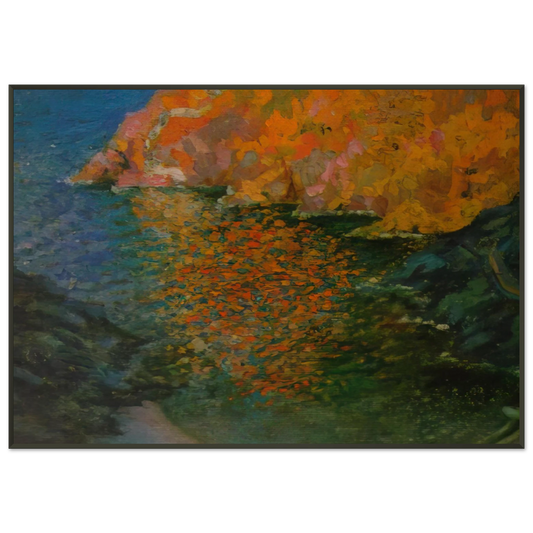 Salvador Dali  SMALL ROCKY BAY OF NANS CADAQUES 1921 Framed Art Print  - Aluminum Frame - 21x29.7 cm / 8x12"