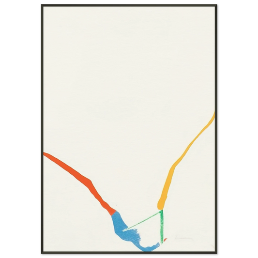 Helen Frankenthaler  What Red Lines Can Do  1970 Framed Art Print  - Aluminum Frame - 21x29.7 cm / 8x12"
