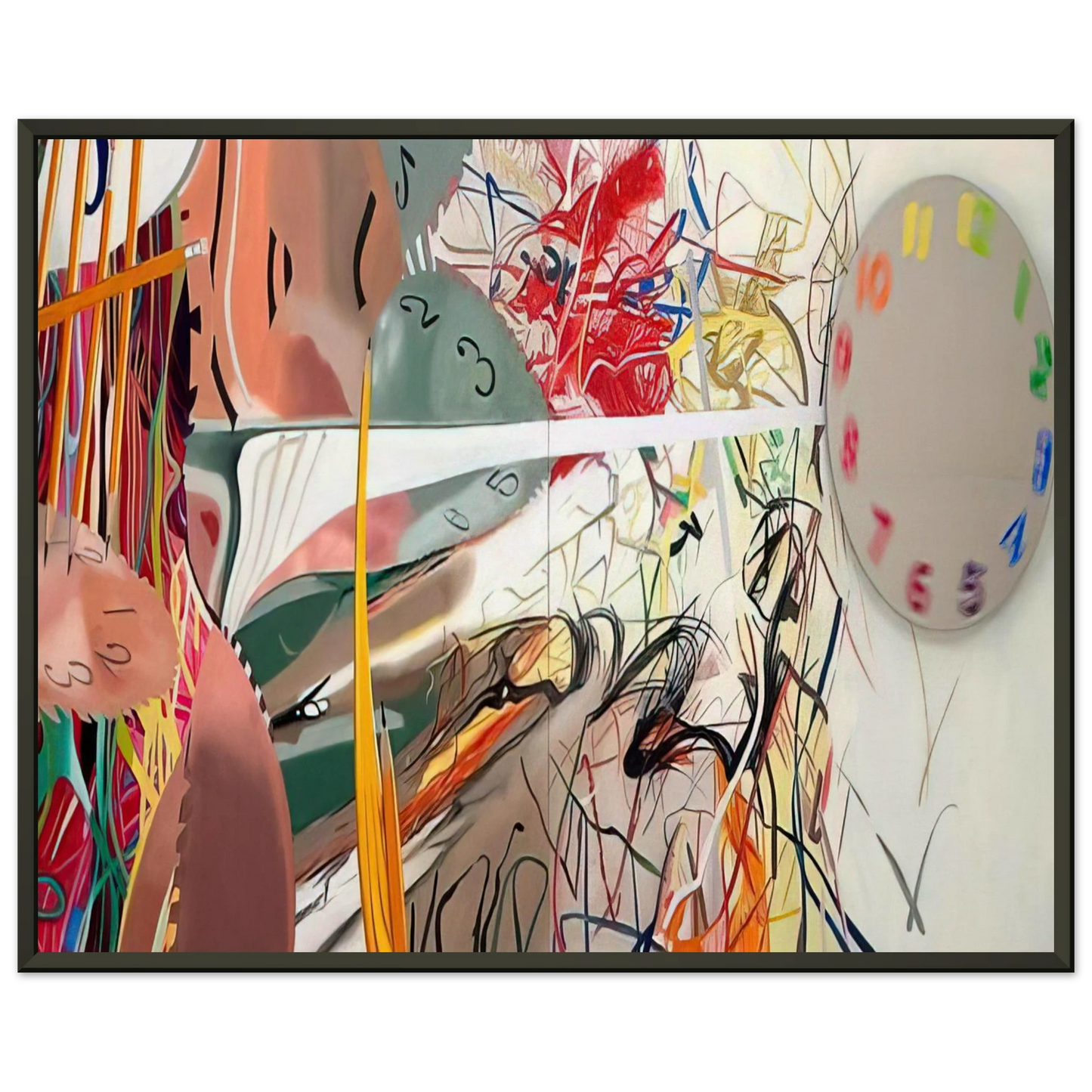 James Rosenquist  Time Stops the Face Continues Framed Art Print  - Aluminum Frame - 70x100 cm / 28x40 inches
