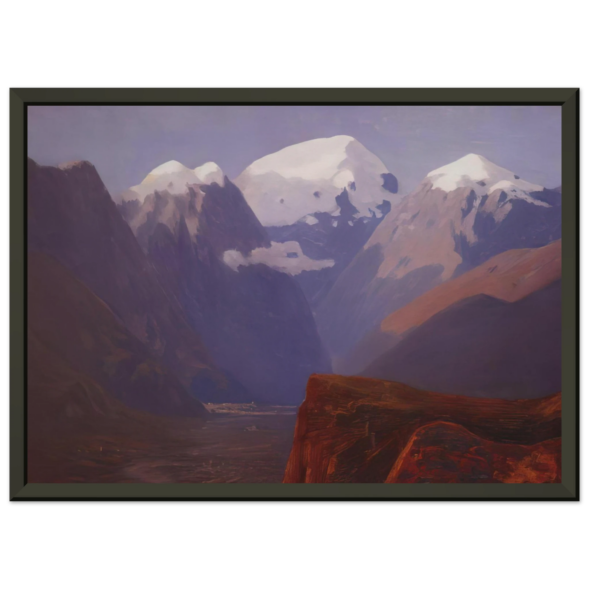 Arkhyp Kuindzhi  Snow tops Framed Art Print  - Aluminum Frame - 70x100 cm / 28x40 inches