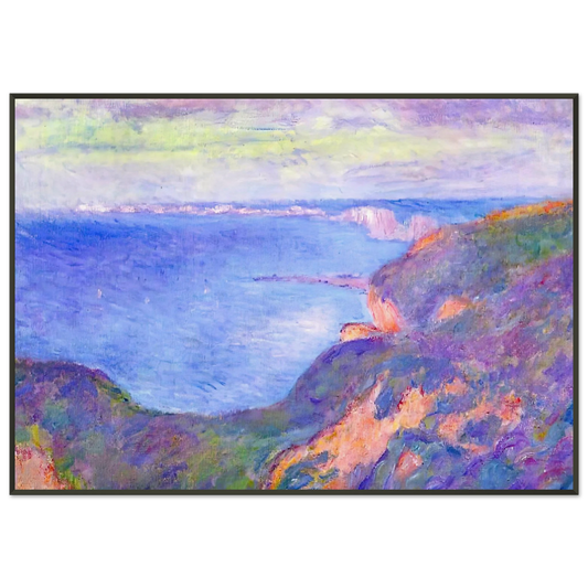 claude monet  Cliff near Dieppe 2 Framed Art Print  - Aluminum Frame - 21x29.7 cm / 8x12"