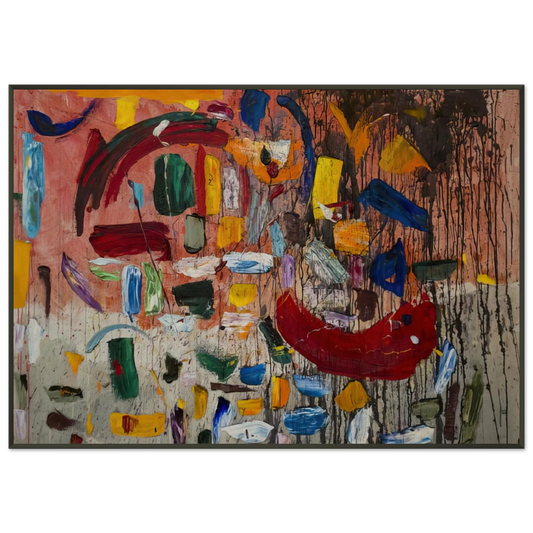 Taro Yamamoto  ABSTRACT 1957 Framed Art Print  - Aluminum Frame - 21x29.7 cm / 8x12"