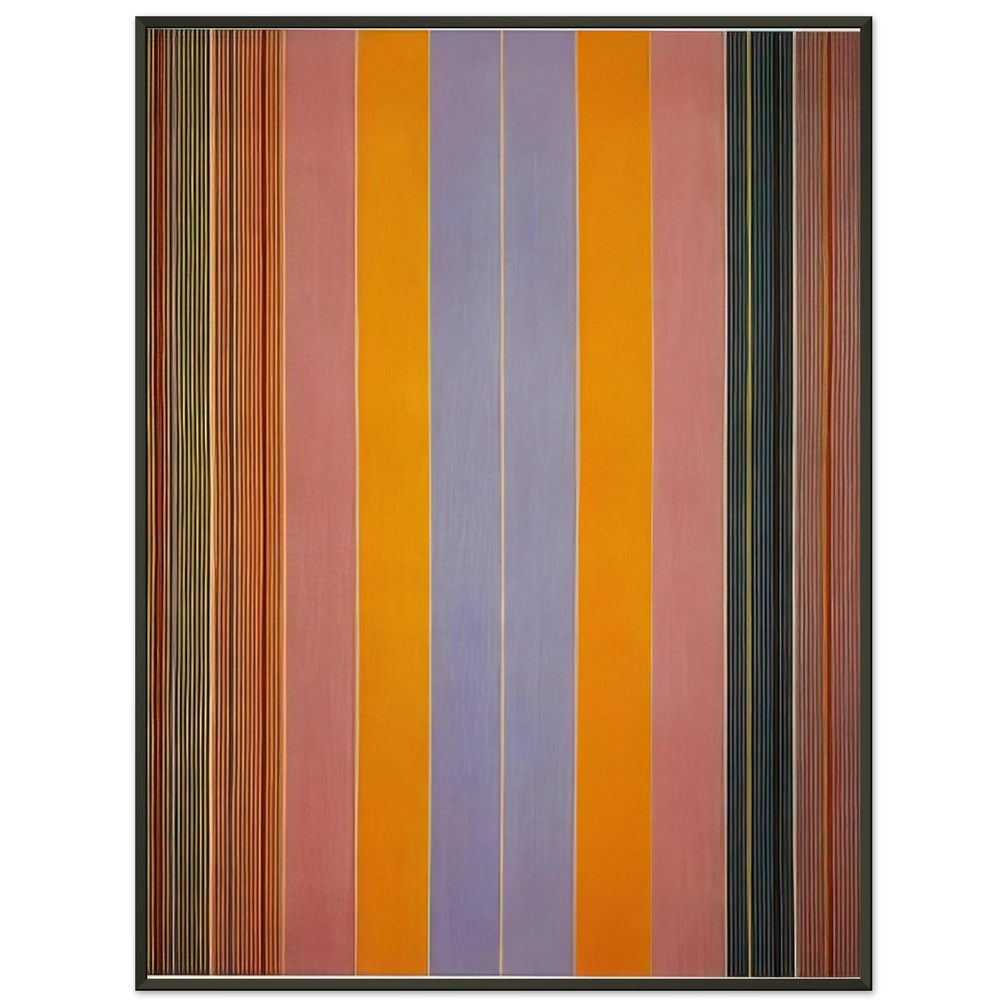 Gene Davis  Blue Broad Jump  1960 Framed Art Print  - Aluminum Frame - 40x50 cm / 16x20 inches