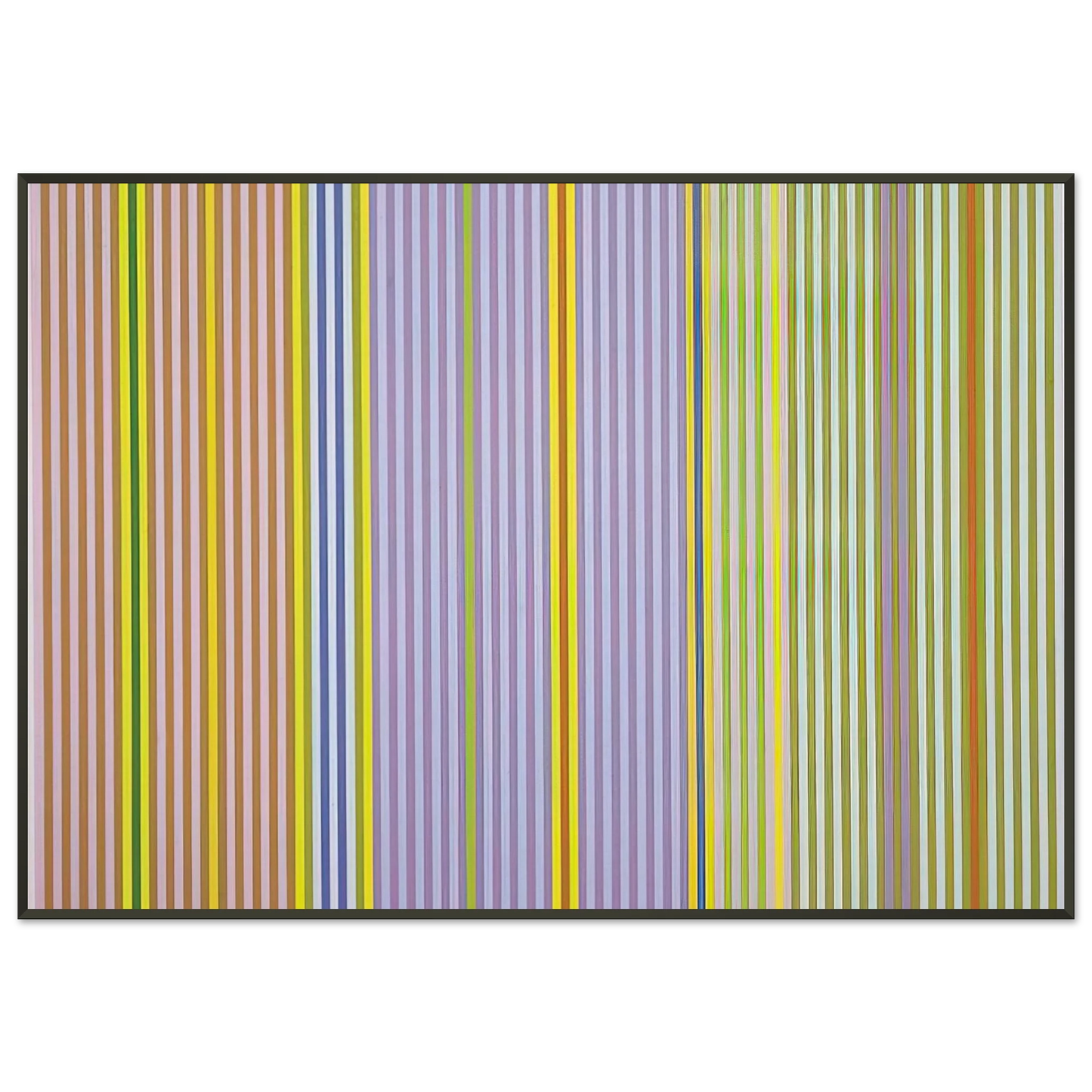 Gene Davis  Ianthe  1969 Framed Art Print  - Aluminum Frame - 21x29.7 cm / 8x12"