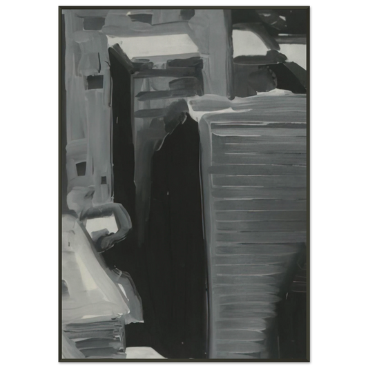 Gerhard Richter  TOWNSCAPE 1968 Framed Art Print  - Aluminum Frame - 21x29.7 cm / 8x12"