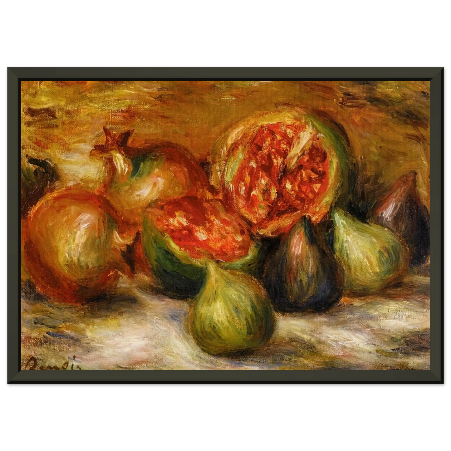 PierreAuguste Renoir  Still Life with Figs Framed Art Print  - Aluminum Frame - 60x80 cm / 24x32 inches