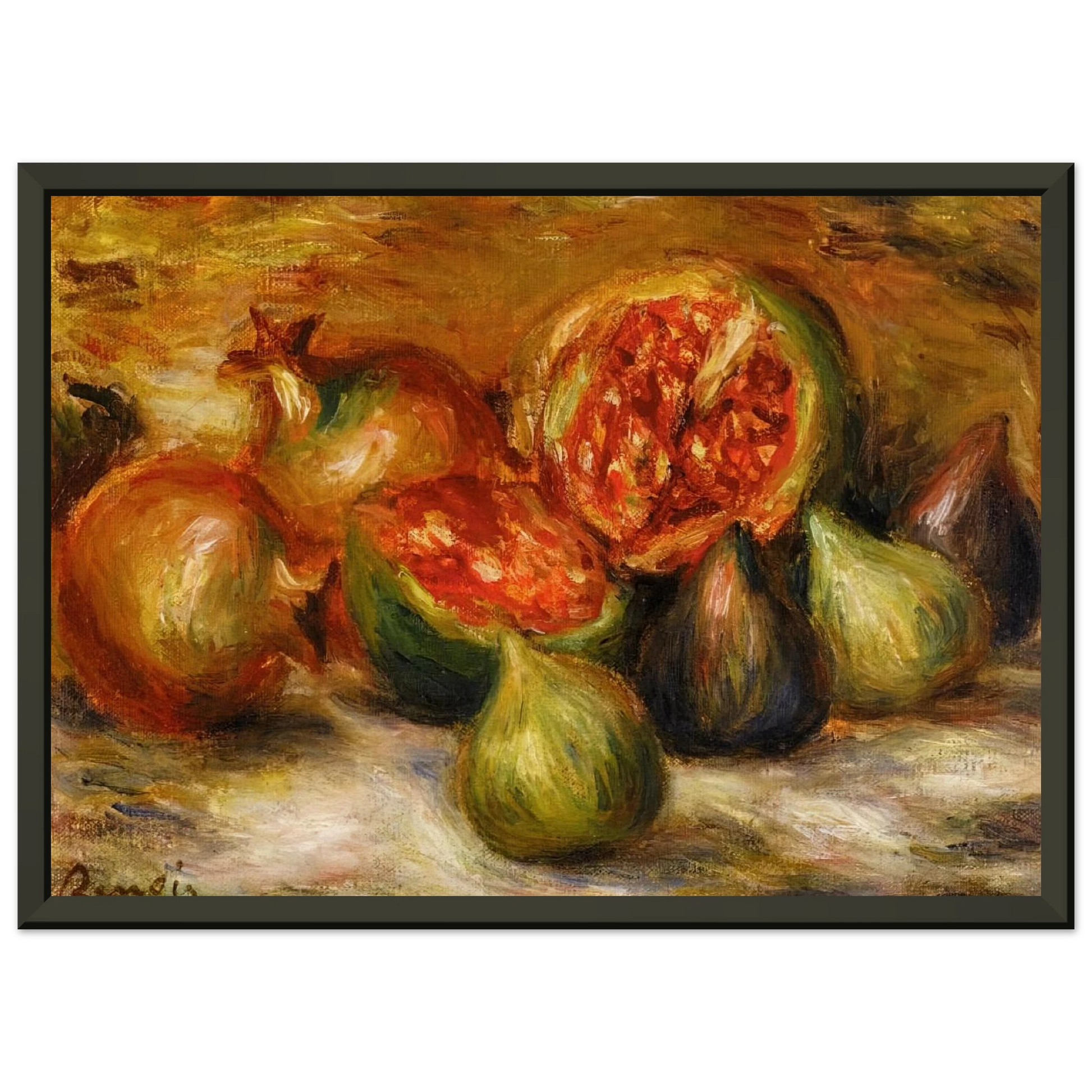 PierreAuguste Renoir  Still Life with Figs Framed Art Print  - Aluminum Frame - 60x80 cm / 24x32 inches