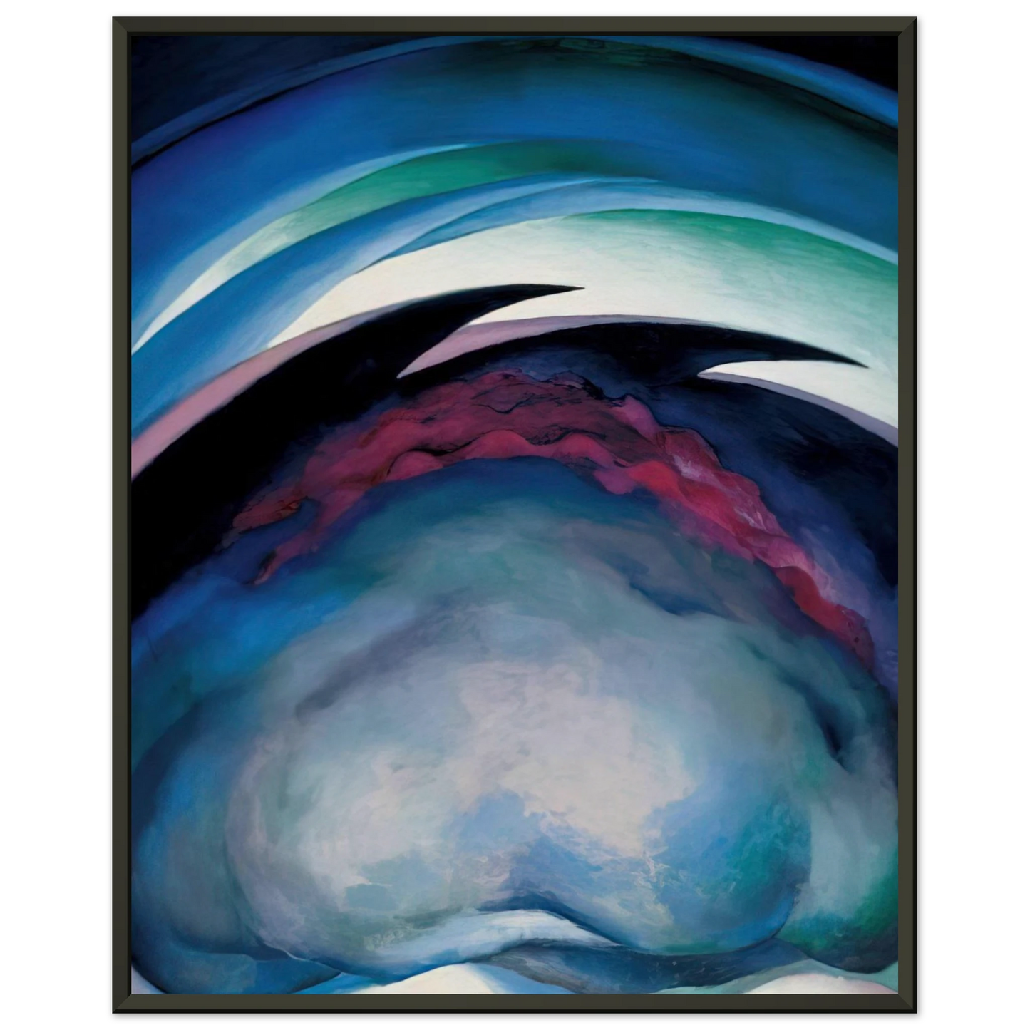 Georgia OKeeffe  From the Plains I Framed Art Print  - Aluminum Frame - 70x100 cm / 28x40 inches