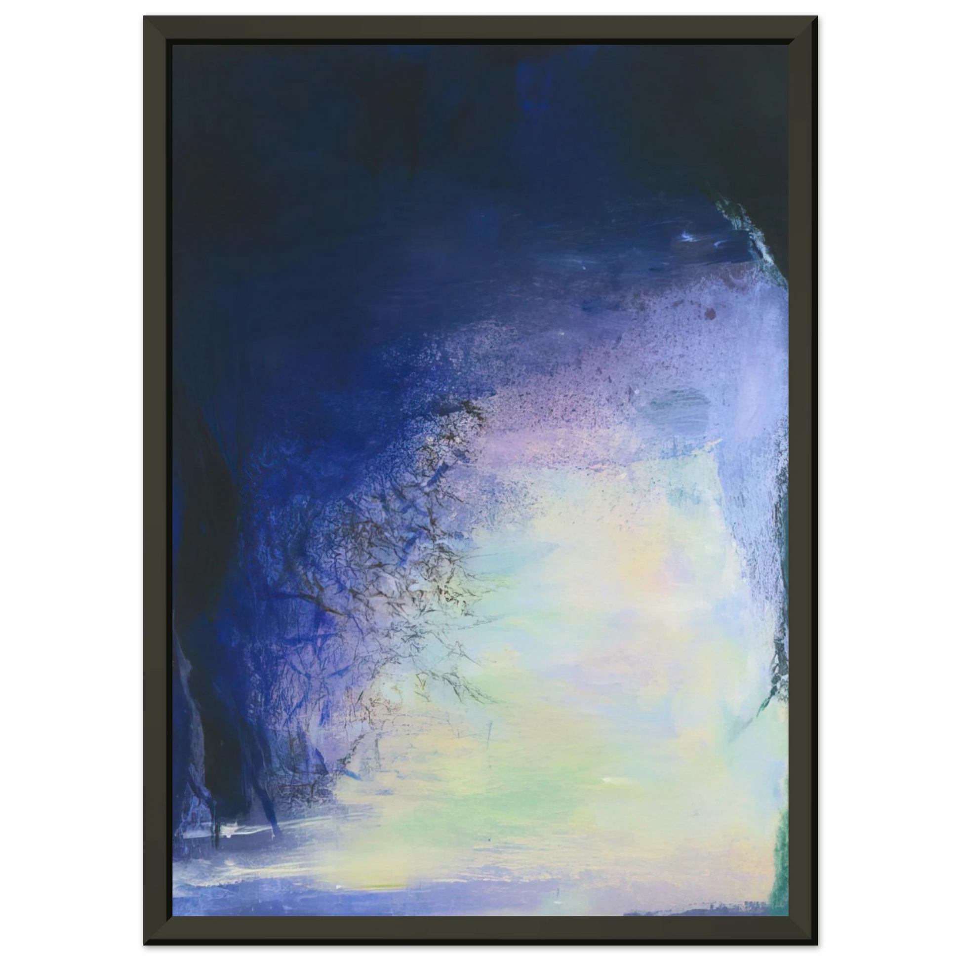 Zao WouKi  AFTER THE ECLIPSE 11 AUGUST 99 1999 Framed Art Print  - Aluminum Frame - 40x50 cm / 16x20 inches
