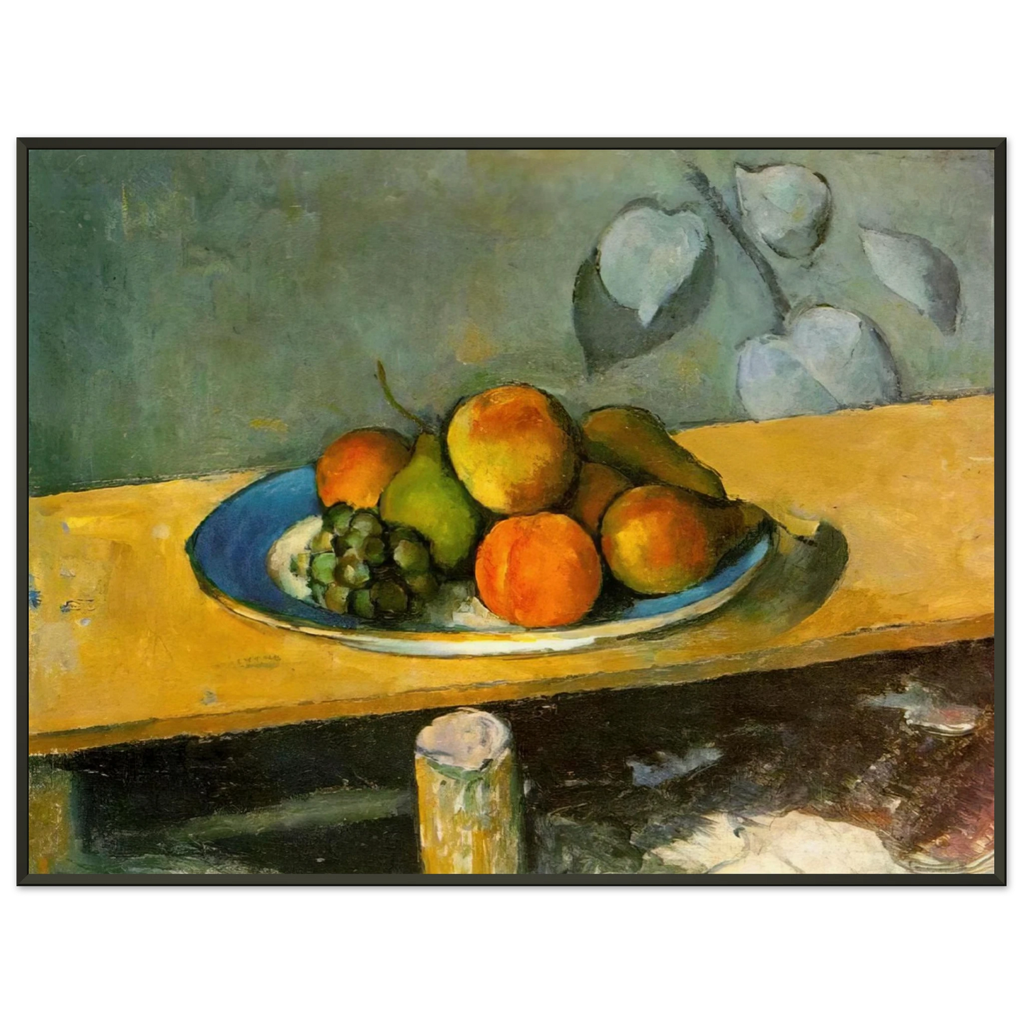 Paul Cezanne  Apples Pears and Grapes Framed Art Print  - Aluminum Frame - 40x50 cm / 16x20 inches