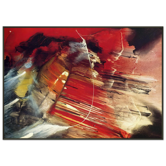 Paul Jenkins  Dakota Ridge  1958 Framed Art Print  - Aluminum Frame - 21x29.7 cm / 8x12"