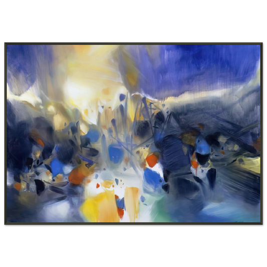 Chu teh Chun  LA VIE QUI ANIME LES NUAGES 2006 Framed Art Print  - Aluminum Frame - 21x29.7 cm / 8x12"