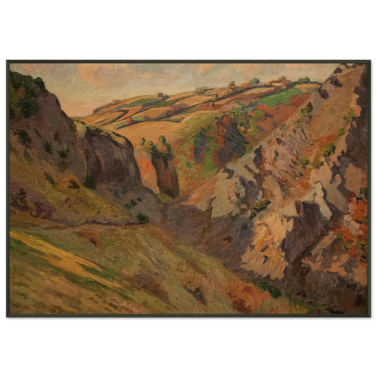 Armand Guillaumin  Caves Prunal near Pontgibaud Auvergne Framed Art Print  - Aluminum Frame - 21x29.7 cm / 8x12"