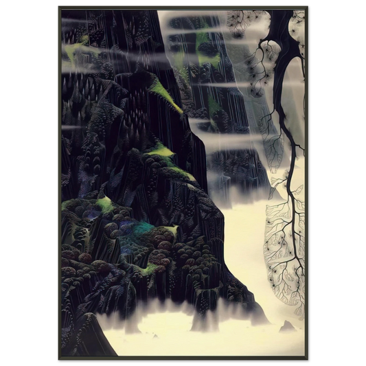 Eyvind Earle  Gray Dawn Framed Art Print  - Aluminum Frame - 21x29.7 cm / 8x12"