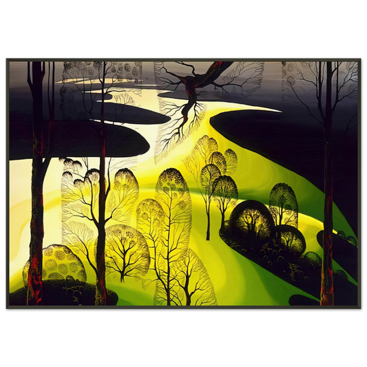 Eyvind Earle  Early Spring Framed Art Print  - Aluminum Frame - 21x29.7 cm / 8x12"