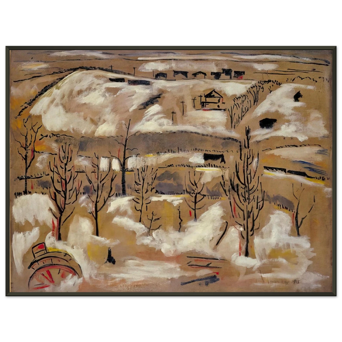 Man Ray  THE HILL Framed Art Print  - Aluminum Frame - 70x100 cm / 28x40 inches