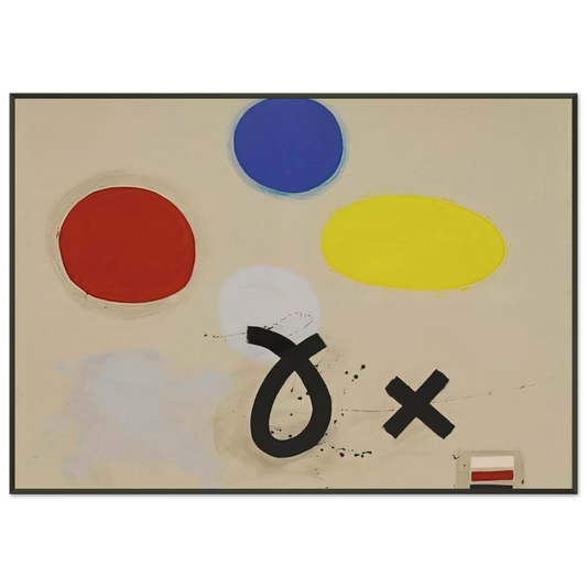 Adolph Gottlieb  Open and Closed  1970 Framed Art Print  - Aluminum Frame - 21x29.7 cm / 8x12"