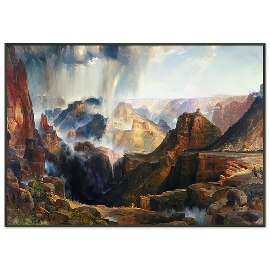 Thomas Moran  The Chasm of the Colorado Framed Art Print  - Aluminum Frame - 21x29.7 cm / 8x12"