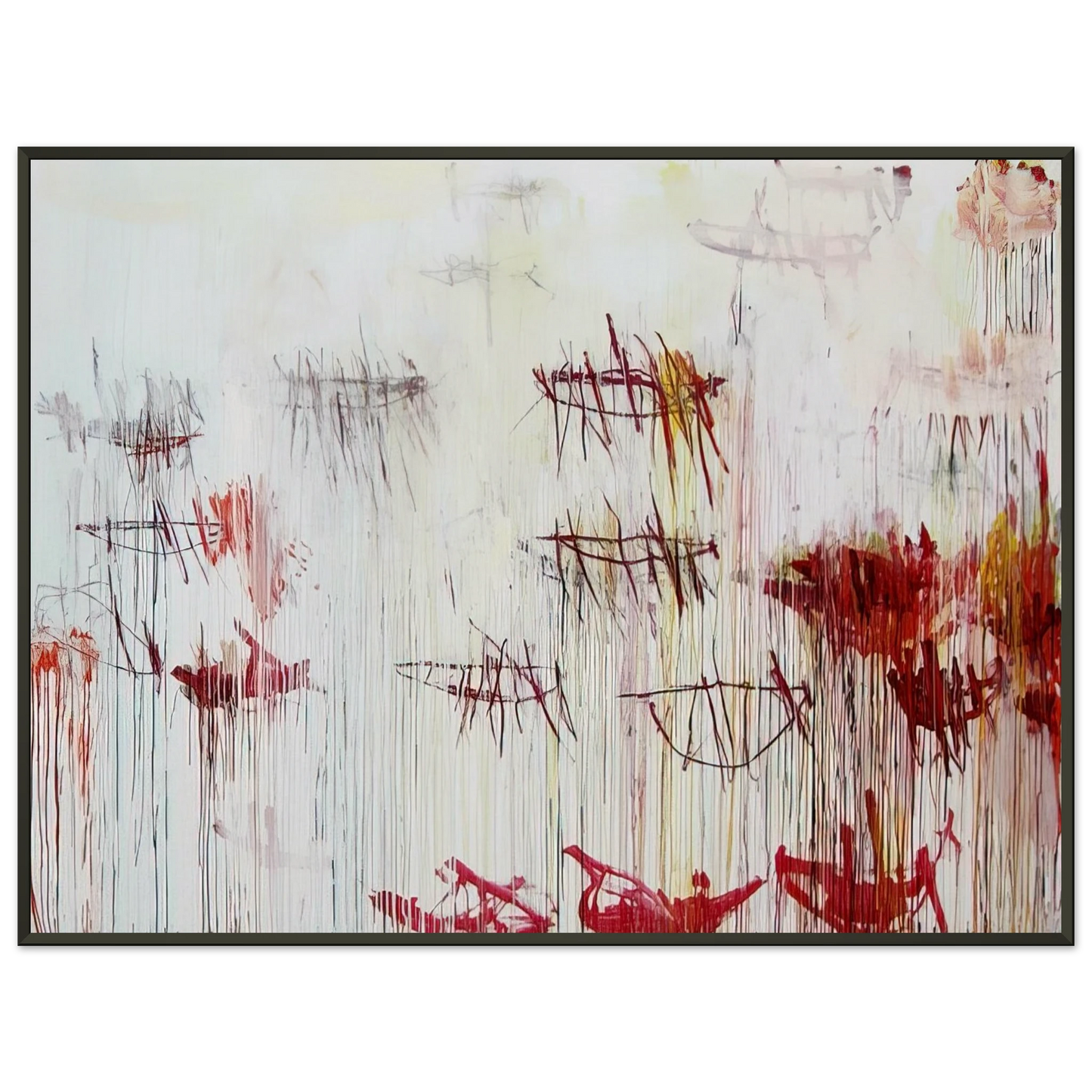 Cy Twombly  Lepanto Part IX Framed Art Print  - Aluminum Frame - 40x50 cm / 16x20 inches