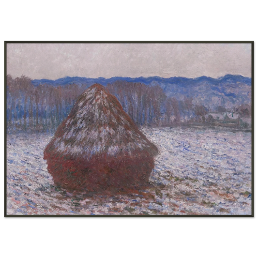 claude monet  Stack of Wheat Framed Art Print  - Aluminum Frame - 21x29.7 cm / 8x12"