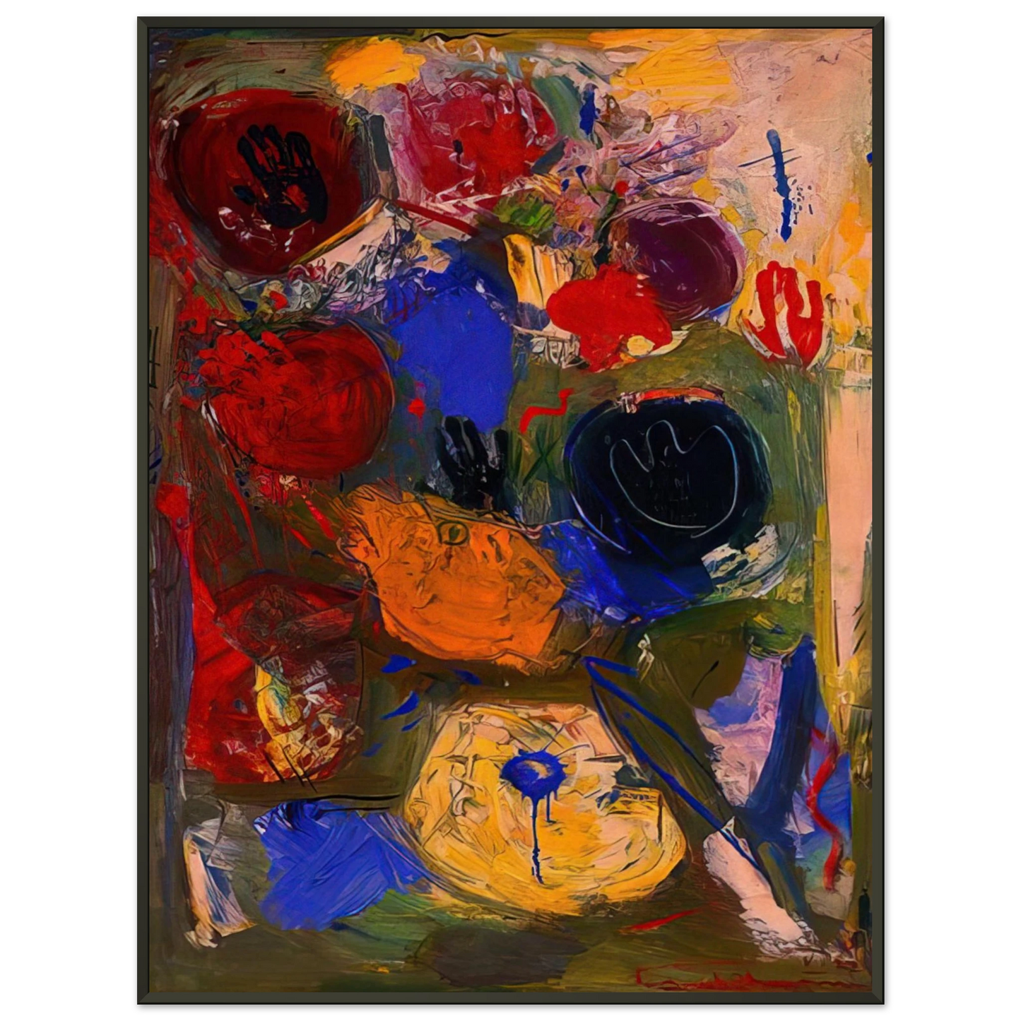 Hans Hofmann  The Third Hand Framed Art Print  - Aluminum Frame - 40x50 cm / 16x20 inches