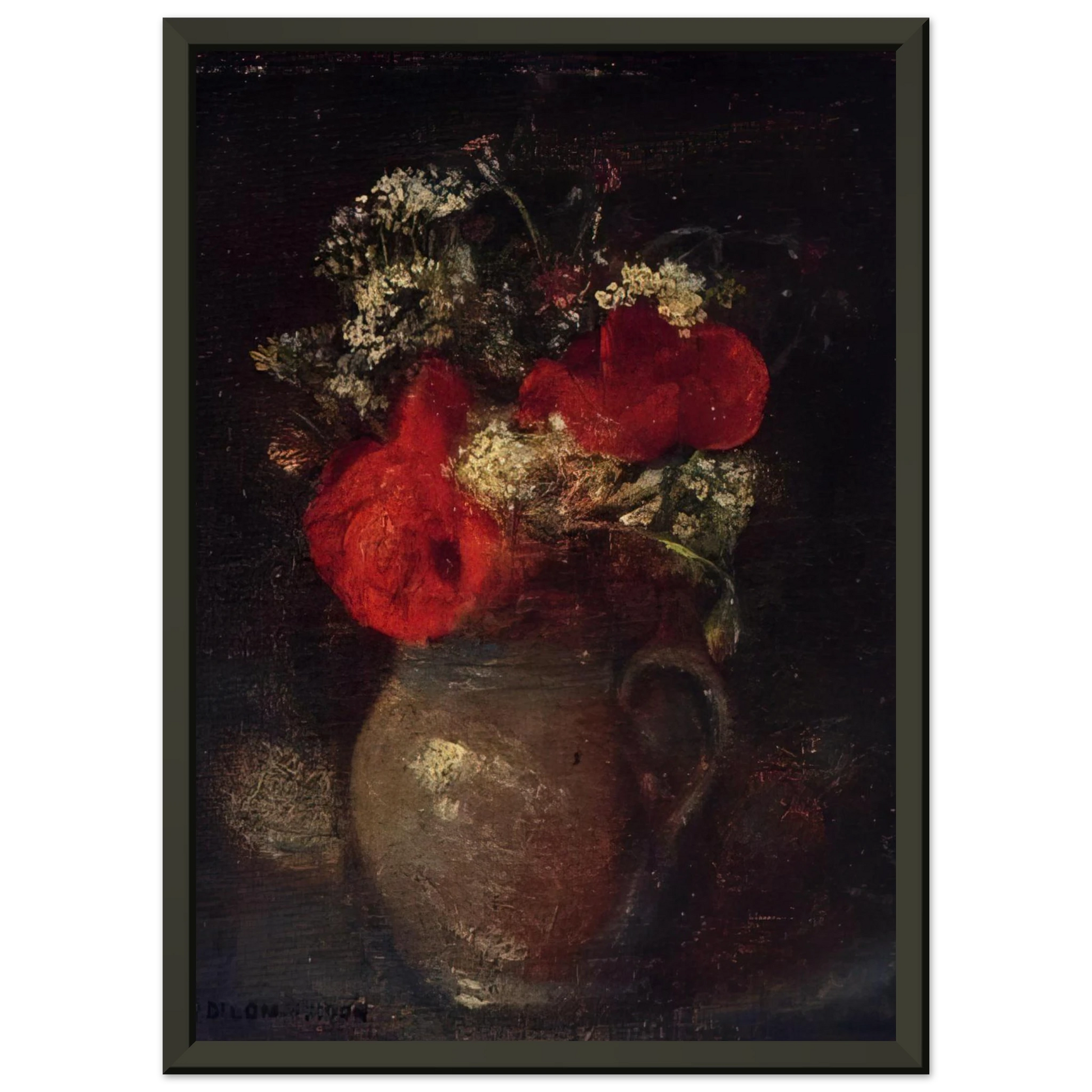Odilon Redon  BOUQUET Framed Art Print  - Aluminum Frame - 70x100 cm / 28x40 inches