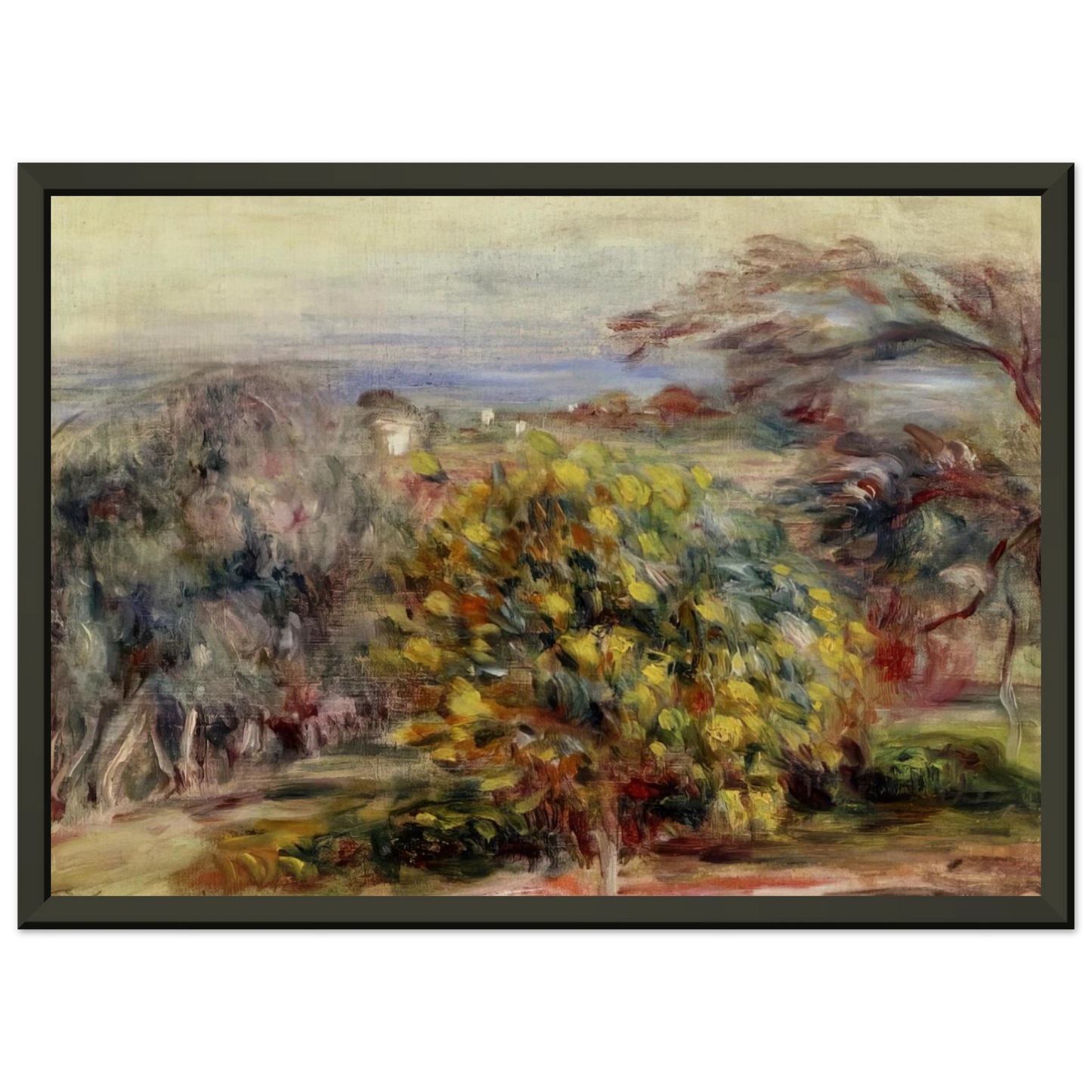 PierreAuguste Renoir  Landscape at Collettes Framed Art Print  - Aluminum Frame - 40x50 cm / 16x20 inches