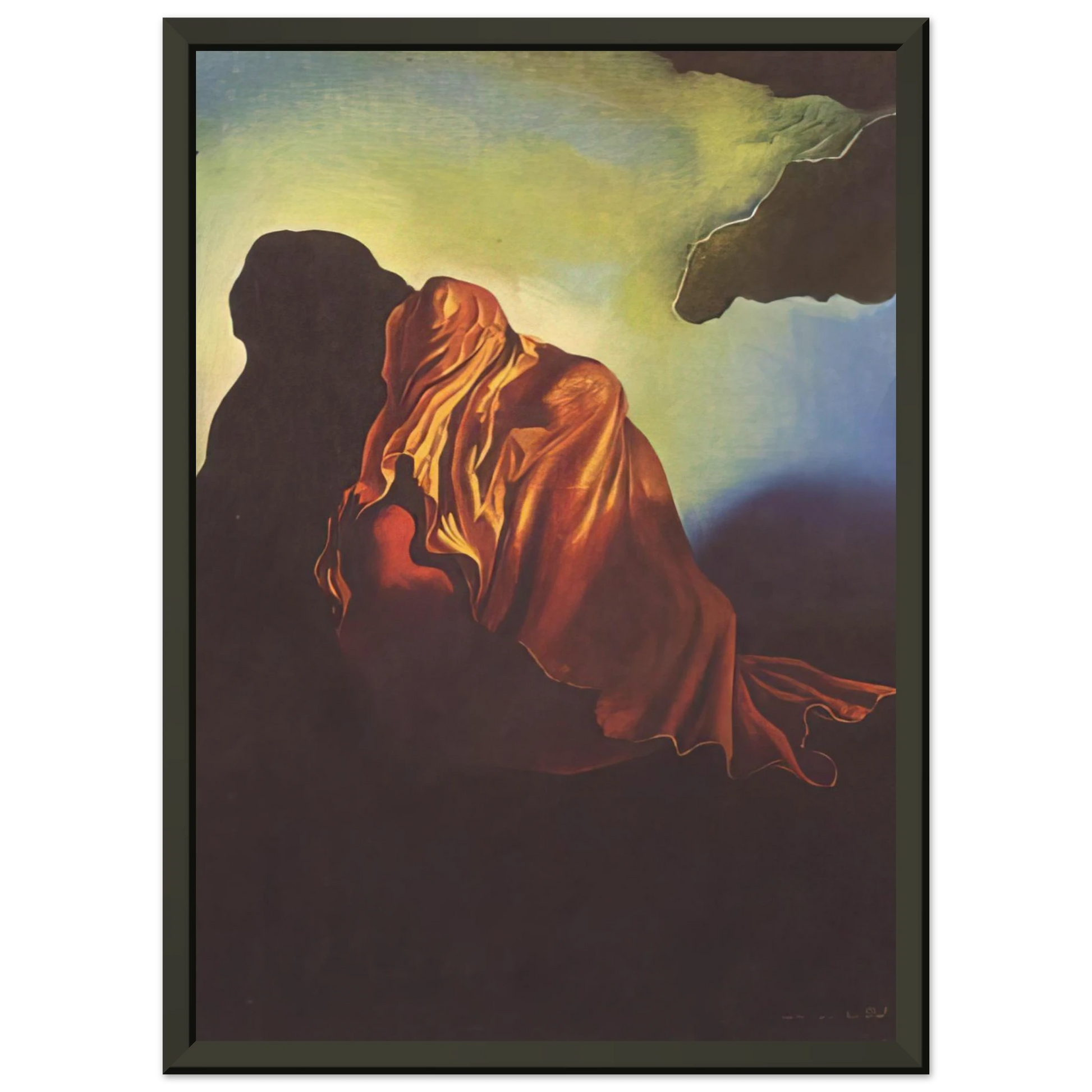 Salvador Dali  THE VEILED HEART Framed Art Print  - Aluminum Frame - 70x100 cm / 28x40 inches