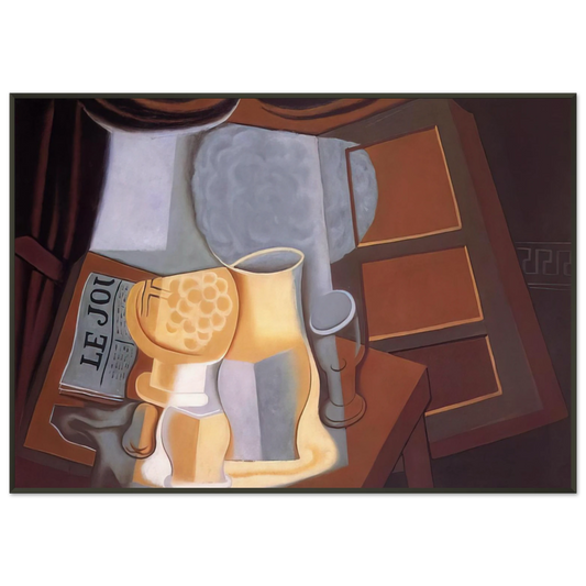 Juan Gris  THE TABLE IN FRONT OF THE WINDOW 1921 Framed Art Print  - Aluminum Frame - 21x29.7 cm / 8x12"
